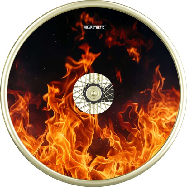 Wheelchair cover in flame design